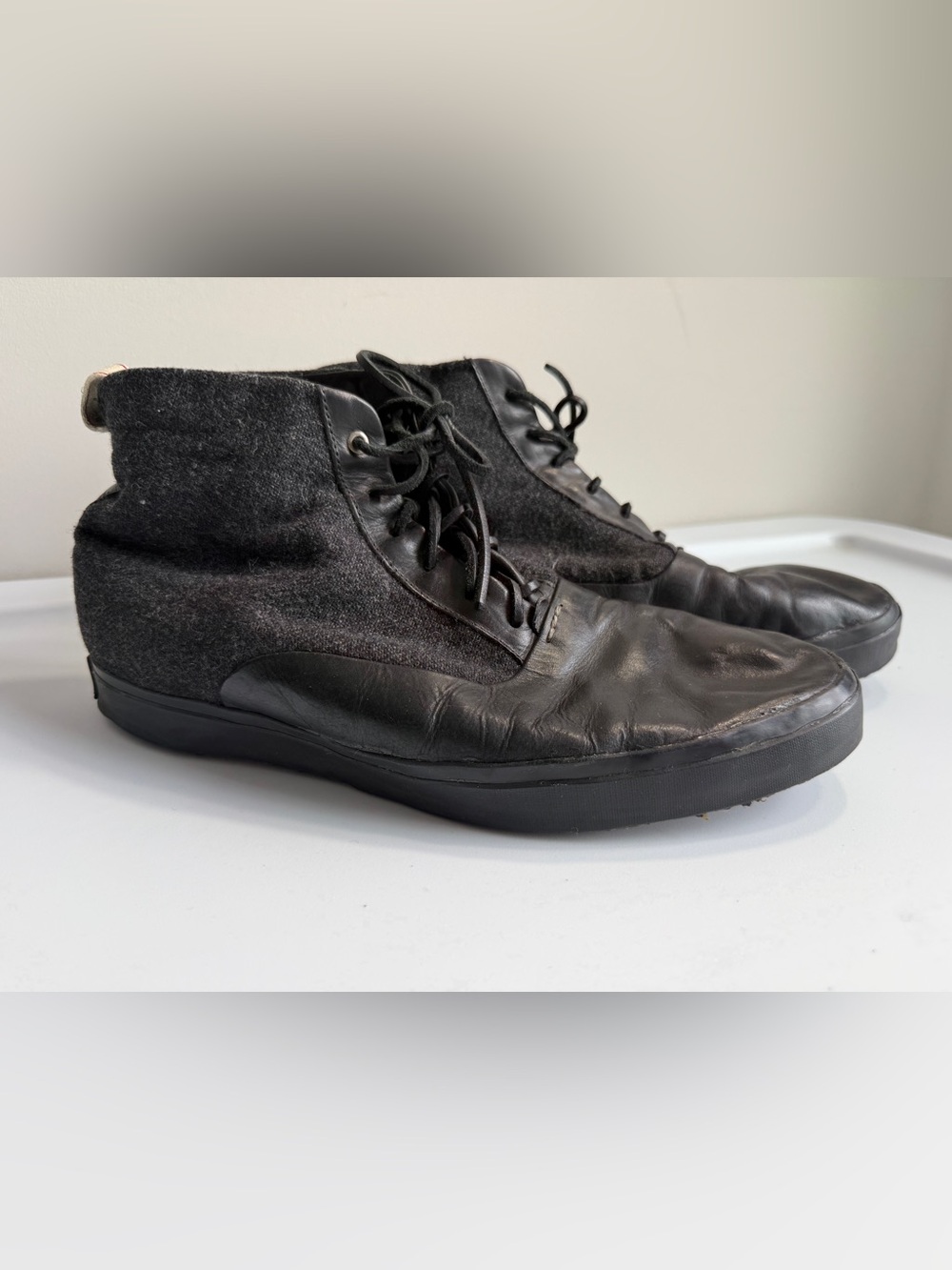 RAG & BONE Black Leather Chukka - Picture 2 of 14